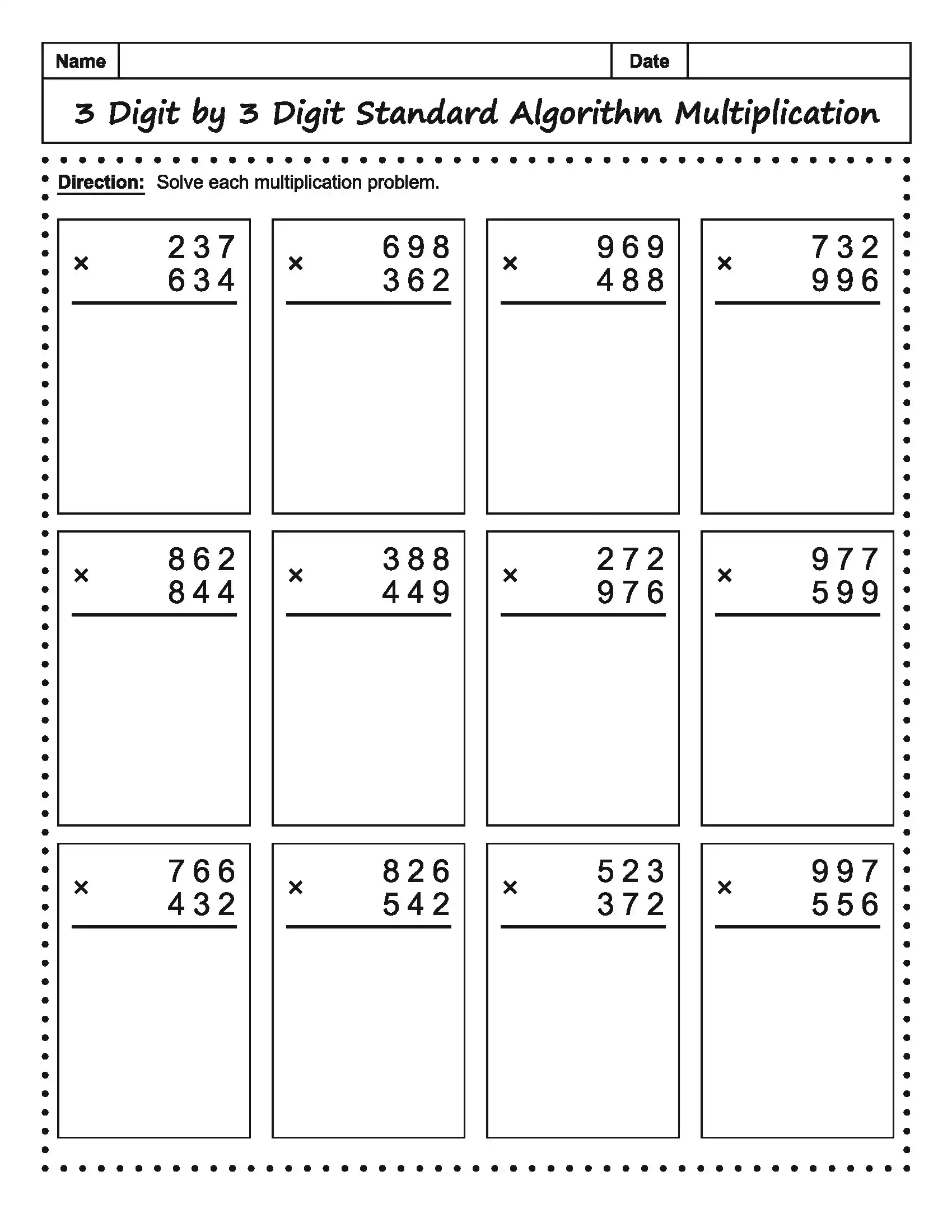 Math Worksheet 8