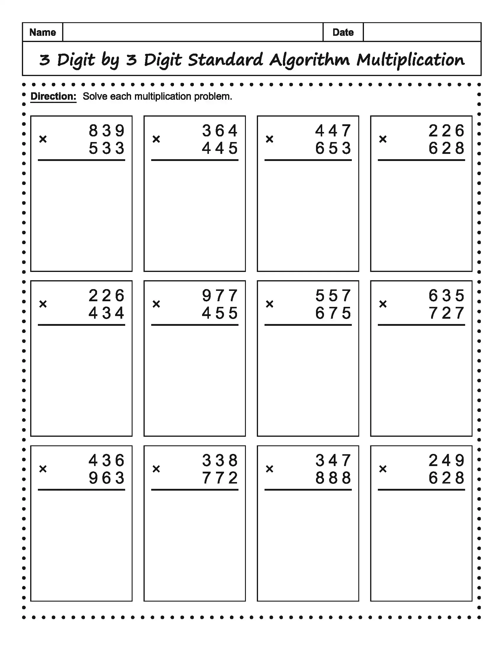 Math Worksheet 10