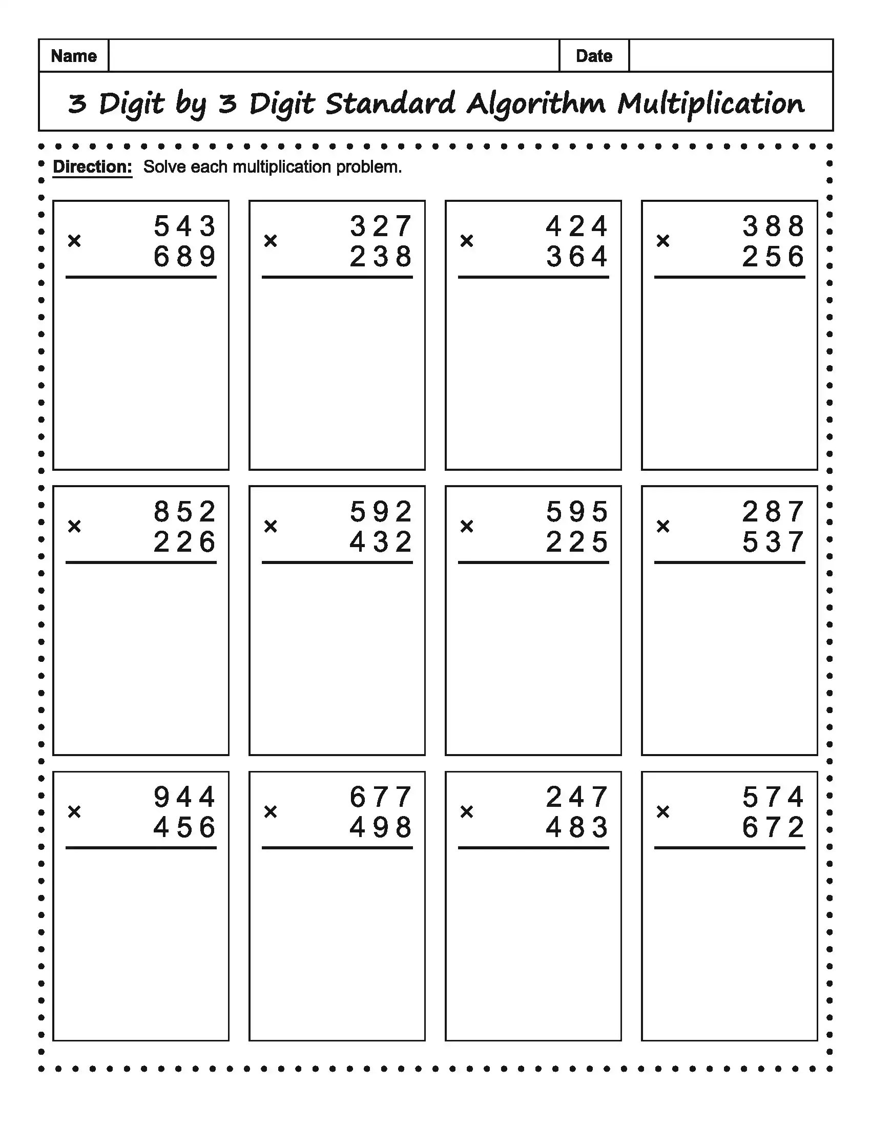 Math Worksheet 11