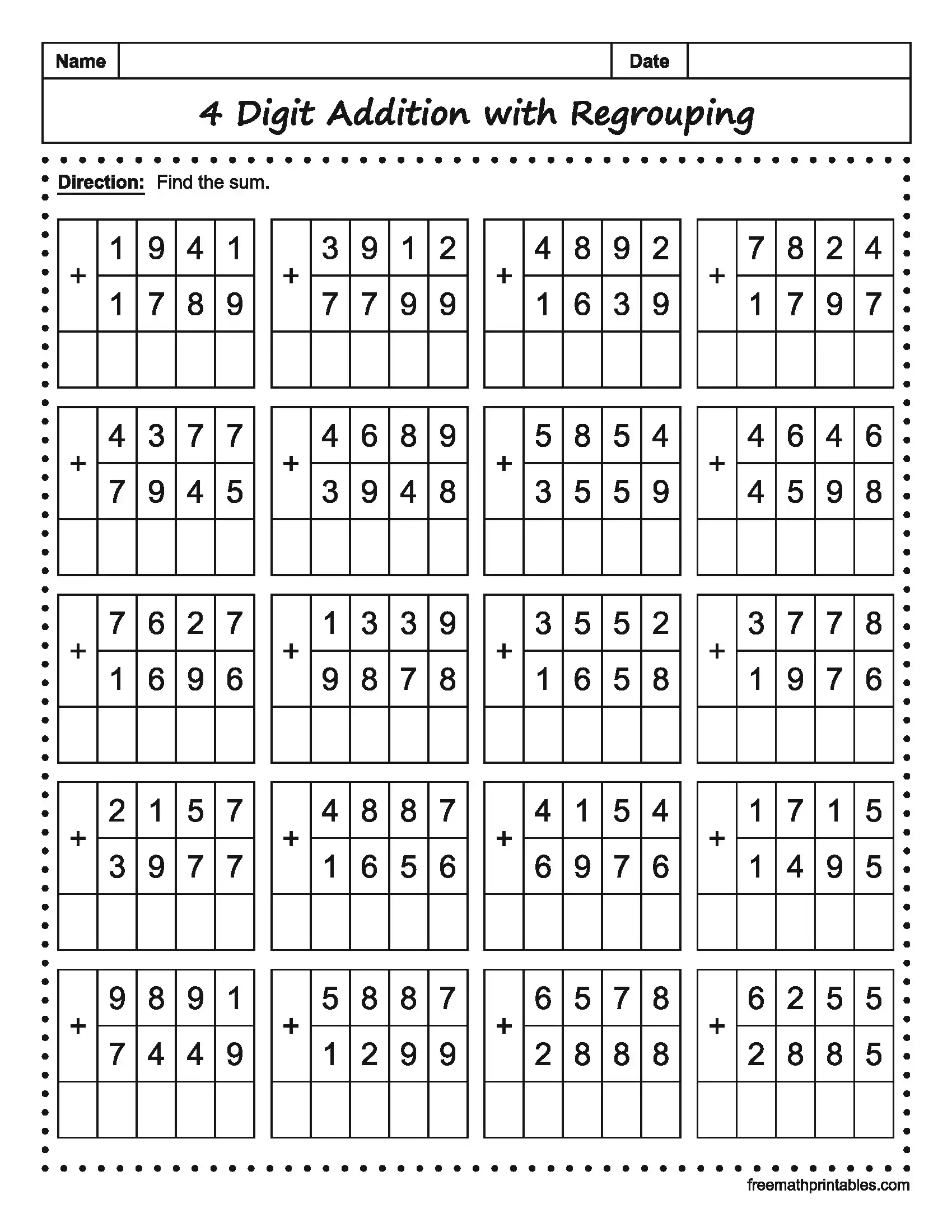 Math Worksheet 5