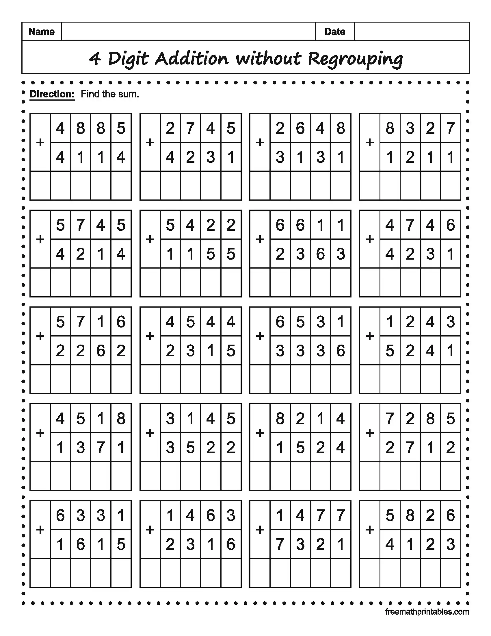 Math Worksheet 4