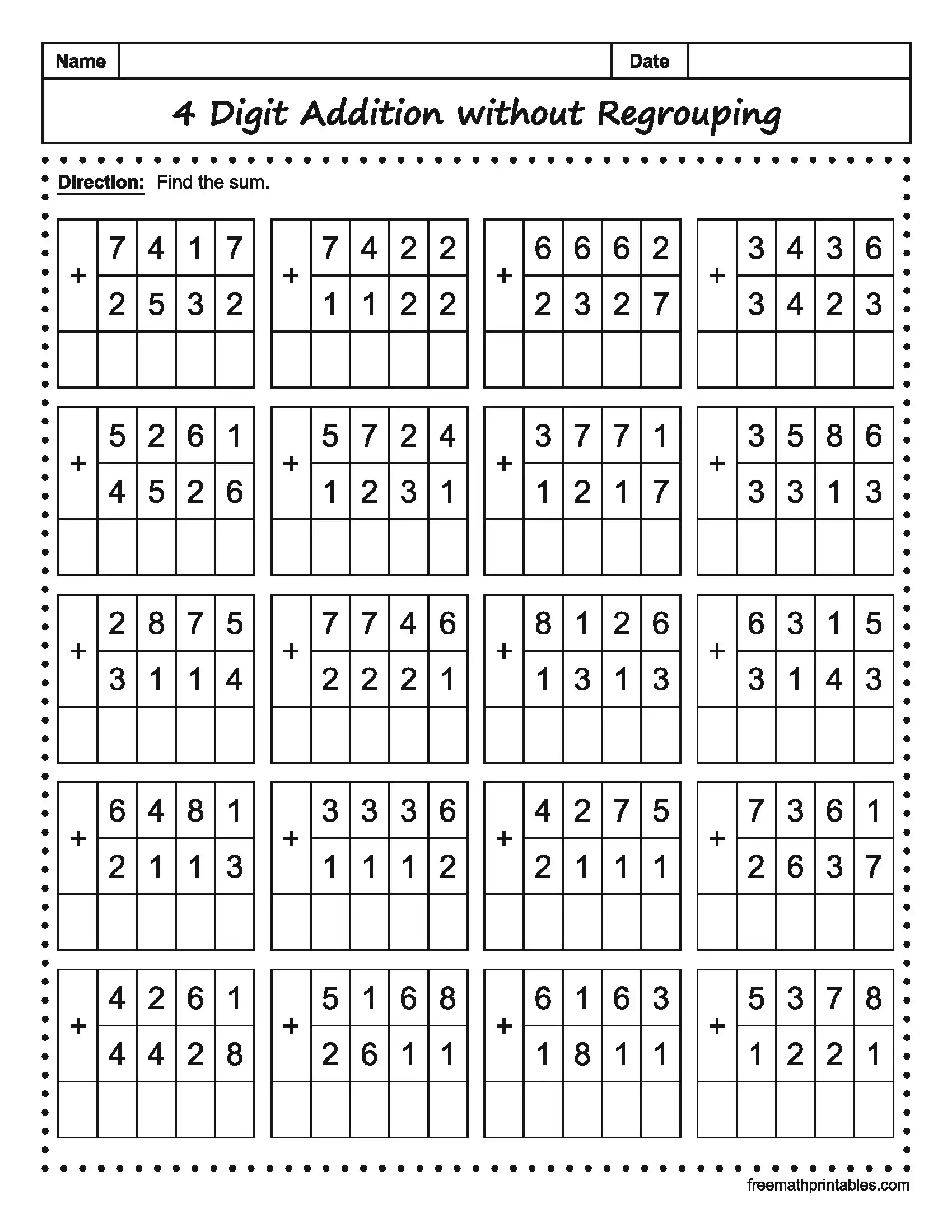 Math Worksheet 12