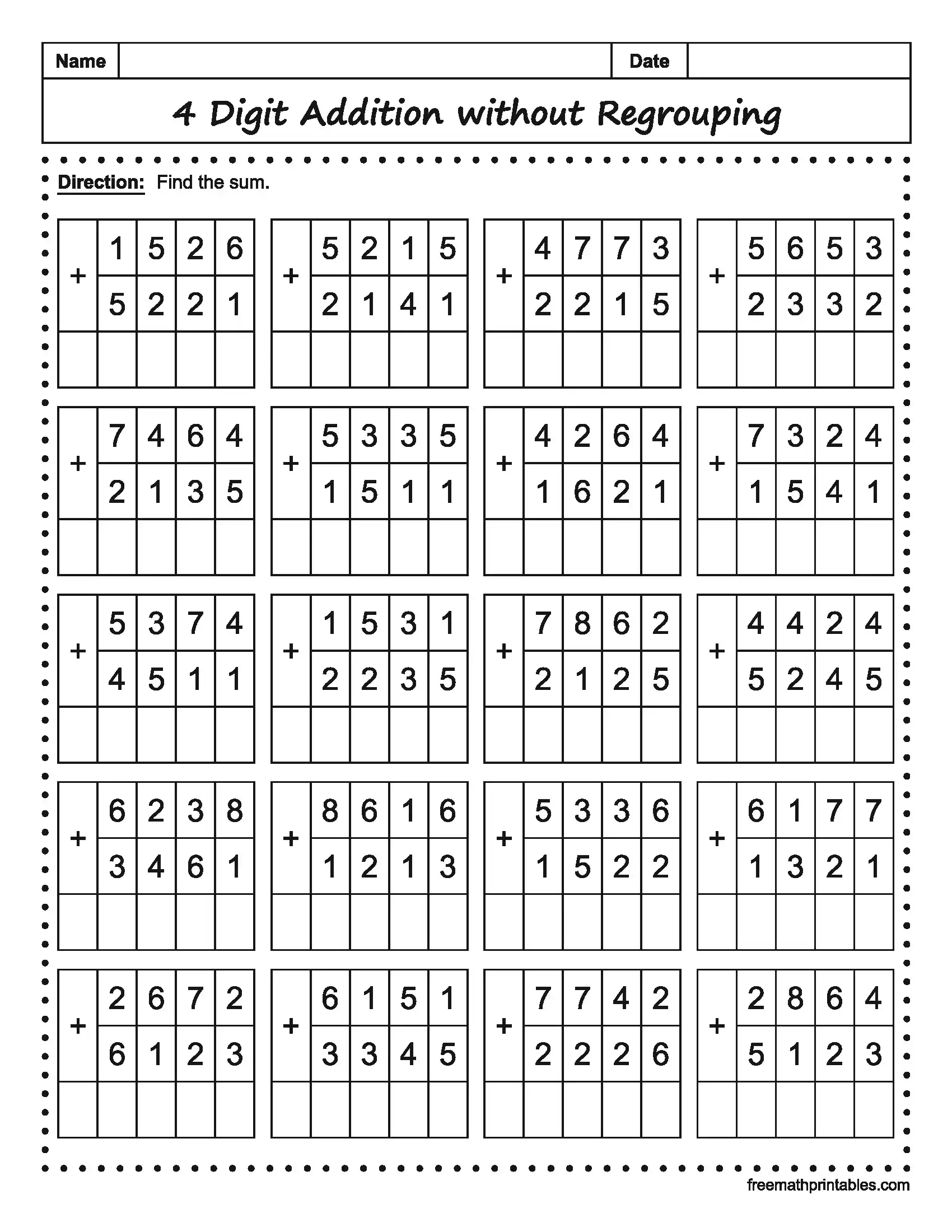 Math Worksheet 15