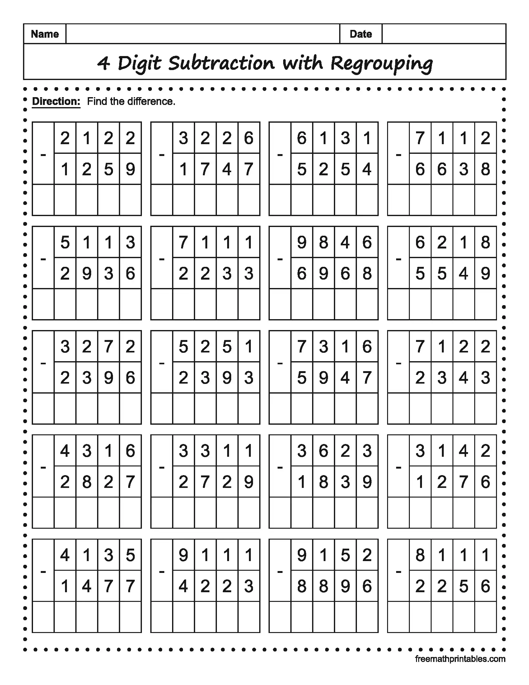 Math Worksheet 7